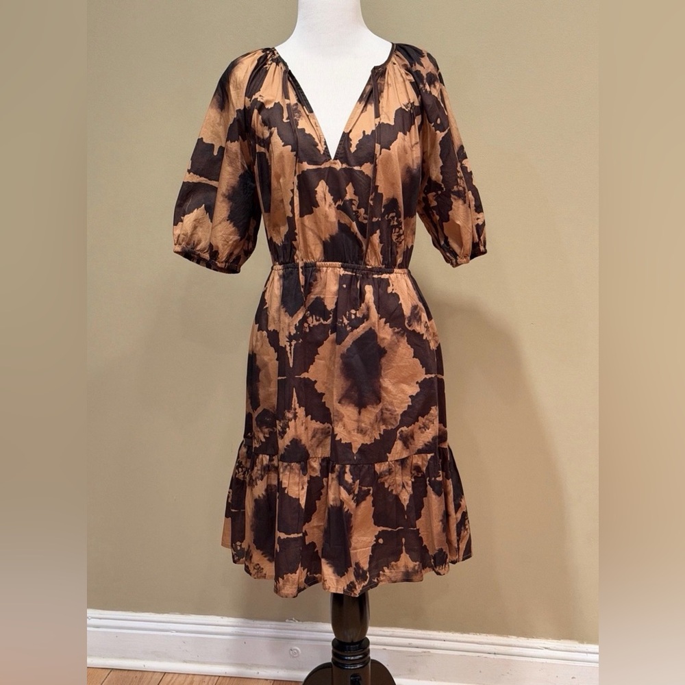 Rails Amabella Lightweight Summer Dress In Tiger's Eye Brown - Size Medium  NWT